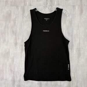 YoungLA Tank Top Men S Black Embroidered Sleeveless Gym Training Streetwear